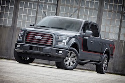 2016 Ford F-150 Special Edition Packages for XLT and Lariat add smoked headlamps, dark anodized grille with red accents on the Lariat, while the XLT gets dark anodized grille with black mesh.