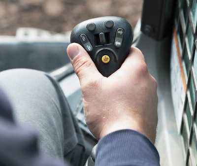 While joysticks are not new to compact equipment, the integration of buttons or switches to perform various tasks is a relatively recent addition.