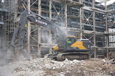 NADC estimated it would remove 2,500 tons of steel, concrete and miscellaneous scrap from the demolition site and recycle approximately 94 percent of it.