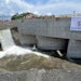 Flooding the new third set of locks at the Panama Canal expansion project.