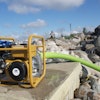 To ensure that lubricating fluids are distributed evenly throughout the pump, place it on level ground when in use.