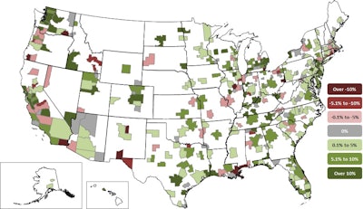 'Construction employment is still below prior peak levels in most areas, as firms worry about the fate of federal transportation funding,' said Associated General Contractors' Chief Economist Ken Simonsson.