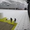80,000 square feet of under-slab foam insulation was installed in a single 12-hour night’s work, tallying roughly 250 man hours of labor.