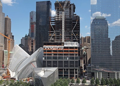 Construction of Three World Trade Center.