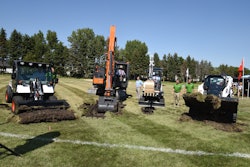 Bobcat compact machines and a Doosan excavator were used by dignitaries to officially break ground for the Bobcat and Doosan headquarters expansion.