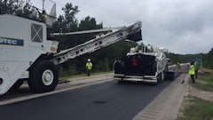 Delta S was used to pave test section (N7) at the National Center for Asphalt Technology track. They used a very aggressive mix design of 25% RAP (upper fail temp 110°C) and 5% RAS (upper fail temp of 189°C) along with a 67-22 virgin binder. Delta S was dosed at 10% to the recycled binder content.