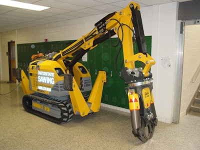 Interstate Sawing Company first used the Brokk 260 during work at a high school in Menomonee Falls, Wisconsin.