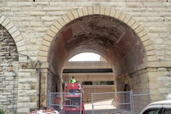Western's work included demo of all concrete patching on the brick archways, removal and replacement of all damaged bricks, and tuckpointing of all deteriorated mortar joints.