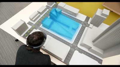 Augumented reality with wearable computers allows a user to see 3D building models to scale, and from any perspective as they move around or inside the model.