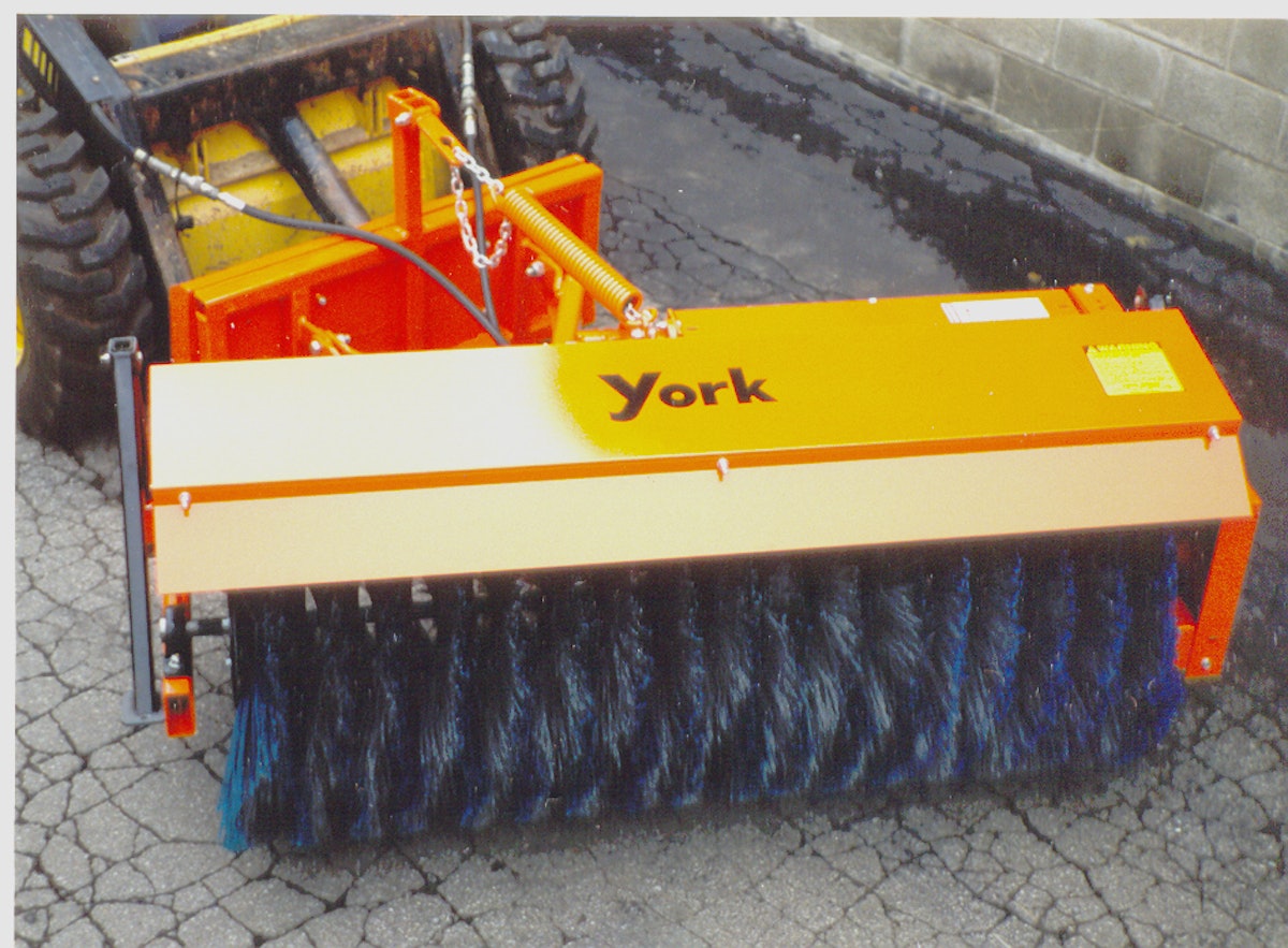 Model SSAB Skid Steer Angle Broom From York Rakes For Construction Pros
