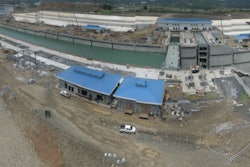 View of the Pacific Locks at the Panama Canal expansion project from September 9, 2015.