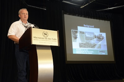 Buzz Powell, National Center for Asphalt Technology, updates attendees on the latest NCAT research.