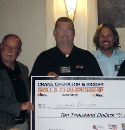 Kenneth Bowyer, ALL Crane Rental of Florida, became the first repeat winner of the Crane Operator & Rigger Skills Championship.