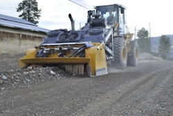 The Vanway linear crusher attachment is designed to travel along the road being repaired, reducing and processing material in place into a stable crushed layer.