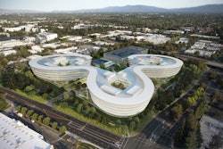 An artist's rendering depicts an aerial view of the Central & Wolfe office development.