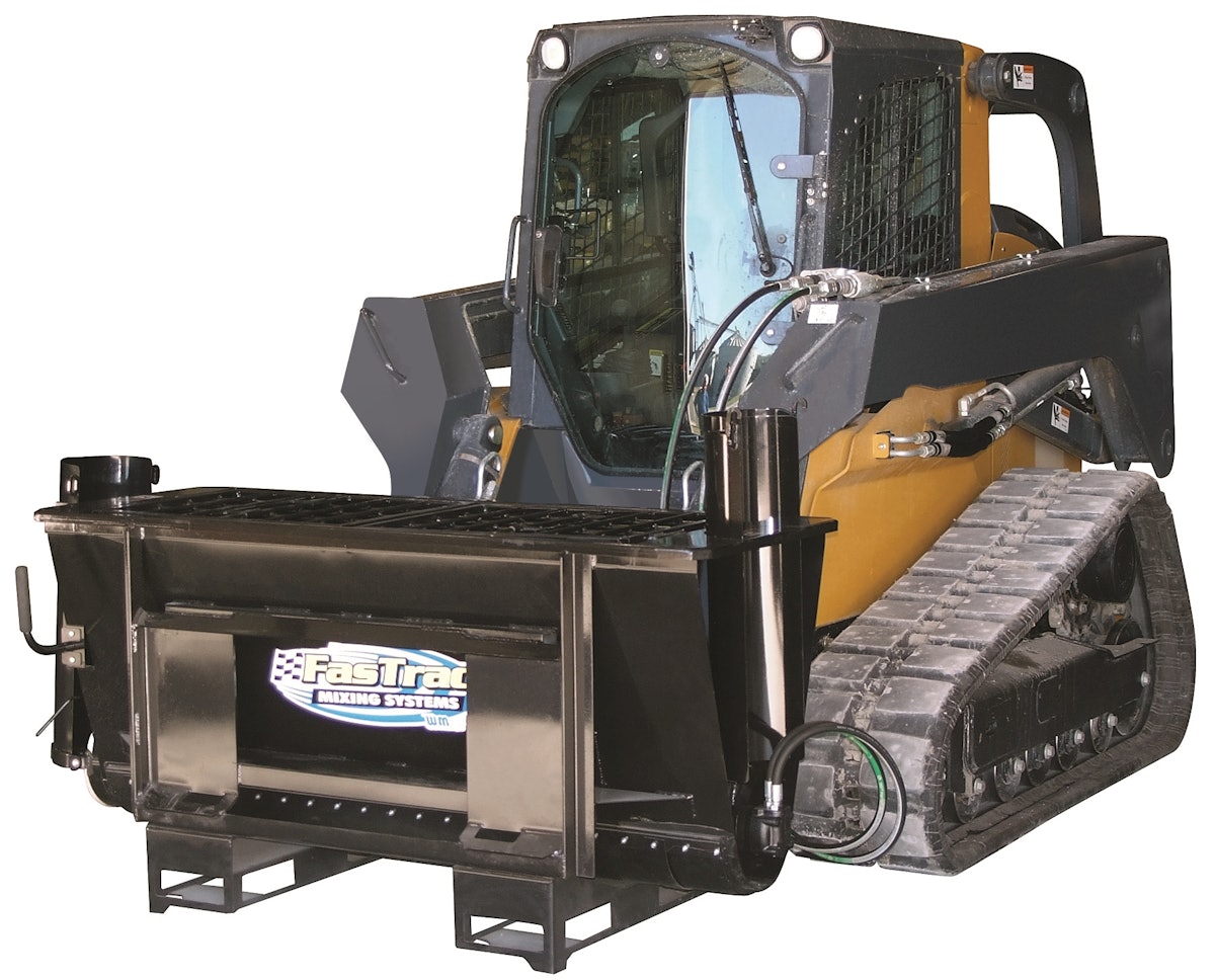 Concrete Mixer Attachment for Skid Steer Loaders from Western Material