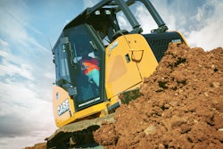 A Case 750M dozer was the first model to roll off the new production line at CNH Industrials' Burlington, IA facility.