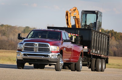 Ram Trucks rise to the occasion with air suspension options on both the 2500 and 3500 pickups. A benefit to the air suspension design is the load-leveling capability, which automatically detects load on the rear suspension from a trailer or payload.