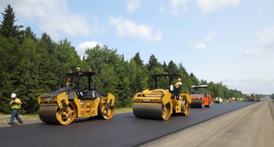 Intelligent compaction rollers on asphalt 5666097fddd90