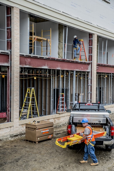 There are many ways that you can ensure tools and material goods are kept safe, from extra lighting around the jobsite to storing your tools in a lock tight storage box.