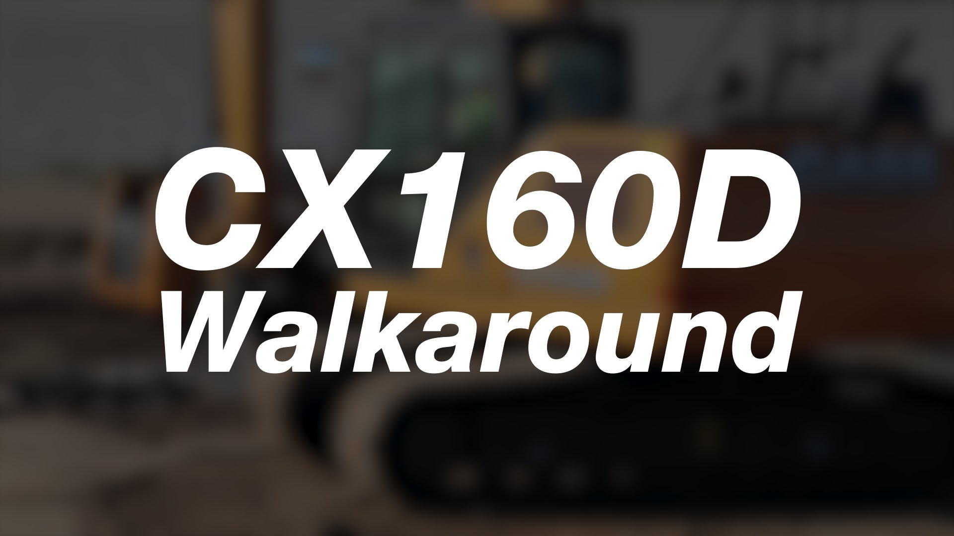 [Video} CASE CX160D Excavator Walkaround