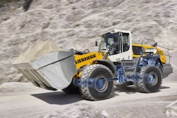 Liebherr XPower Tier 4 Final large wheel loaders feature a power-split driveline. It combines a hydrostatic and a mechanical drive into one system.