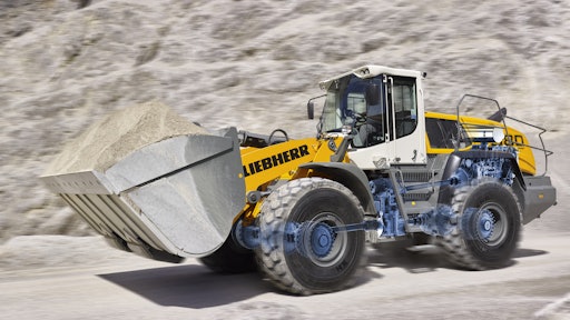 Liebherr XPower Tier 4 Final large wheel loaders feature a power-split driveline. It combines a hydrostatic and a mechanical drive into one system.