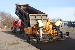 A mill-and-fill paving demonstration sponsored by Collaborative Aggregates in Wellesley, Mass., utilizes HMA containing 40% RAP and Delta S asphalt rejuvenator.