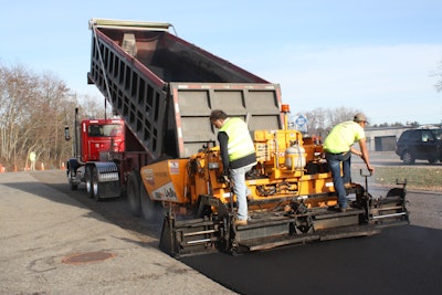 A mill-and-fill paving demonstration sponsored by Collaborative Aggregates in Wellesley, Mass., utilizes HMA containing 40% RAP and Delta S asphalt rejuvenator.