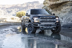 Auto Start-Stop technology will be standard across 100% of EcoBoost-equipped 2017 Ford F-150 pickups, including the all-new F-150 Raptor ultimate high-performance off-road truck. Auto Start-Stop shuts off the engine when the vehicle is at a stop – except when towing or in four-wheel-drive mode – and restarts the engine as soon as the driver takes a foot off the brake.