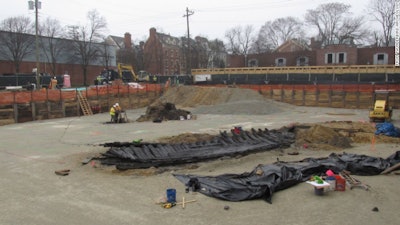 Remains of an 18th century ship were uncovered at an Alexandria, Va., construction site.