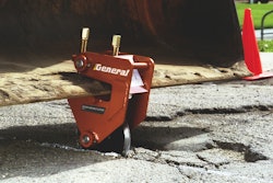 This attachment features a 13.5-in. diameter steel cutting blade and is capable of producing smooth-sided cuts up to 5.5 in. deep at a rate of 6,000 feet per hour.