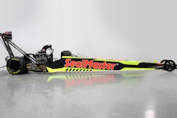 SealMaster displayed the Top Fuel Dragster it sponsors at the recent National Pavement Expo in Charlotte. Driver J.R.Todd was also on hand in the SealMaster booth.