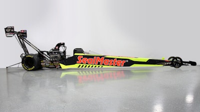 SealMaster displayed the Top Fuel Dragster it sponsors at the recent National Pavement Expo in Charlotte. Driver J.R.Todd was also on hand in the SealMaster booth.
