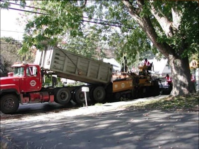 As opposed to some surface treatment options that require special equipment, microsurfacing for example, PPEST can be installed using conventional paving equipment that you use to place hot mix asphalt; a hauling truck, a hot mix paver and a steel drum roller.