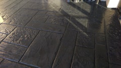 After the touch up and antiquing process a solvent-based acrylic sealer, Brickform Poly-Seal, was applied.