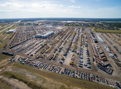 Aerial view of the 10,800+ items that will sell at Ritchie Bros. Orlando auction from February 15-19, 2016.