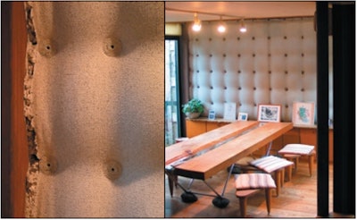 Figure 2. Quilt-like formwork pattern used for the Eiji Hoshino Residence.