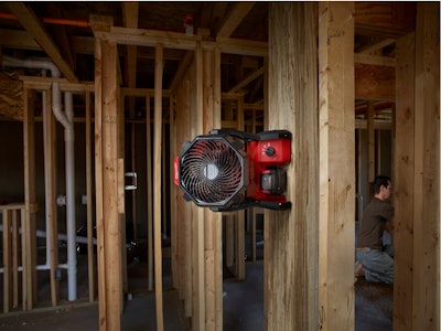 Milwaukee Tool M18 Jobsite Fan mounted 56ccea499395e