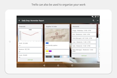 The Trello Business Class version of the mobile app is a shared space for teams to collaborate, communicate and share information in a business focused app environment.