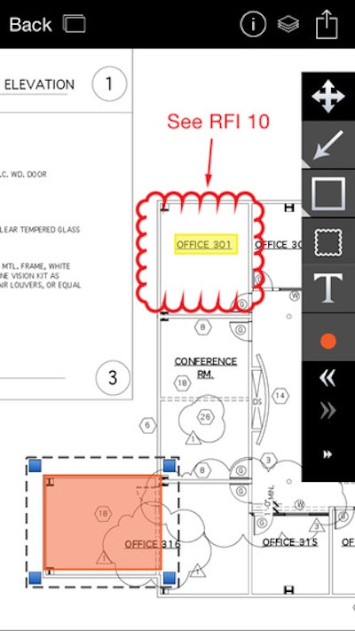 Along with keeping the most up-to-date drawings on hand, CurrentSet also lets users review and mark up drawings with annotations. Plus, users can text comments, approve changes and distribute updated plan sets to the entire project team.