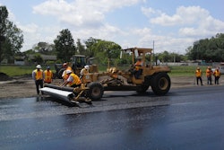 Orange County Public Works relied on Geotextile Apparatus Co.’s Grizzly Cub fabric/grid installation machine, attached to a motor grader, to properly place the geogrid on its projects.