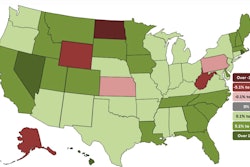 The six states that shed construction jobs during the past 12 months have been hurt by the steep drop in oil and gas drilling and coal mining. North Dakota lost the highest percent (-14.4%) and total number of construction jobs. Other states that lost jobs for the year include Alaska (-8.7%), West Virginia (-7.4%), Wyoming (-5.1%), Kansas (-2.2%) and Pennsylvania (-1.5%).