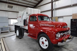 Dean Leaman of Allied Concrete Materials restored and donated this 1951 vintage Ford Ready Mix truck, which went to Steve Ireland of SD Ireland Concrete.