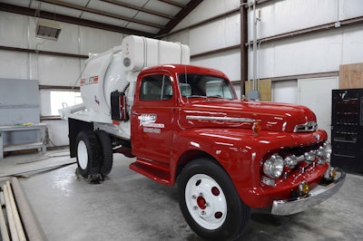 Dean Leaman of Allied Concrete Materials restored and donated this 1951 vintage Ford Ready Mix truck, which went to Steve Ireland of SD Ireland Concrete.