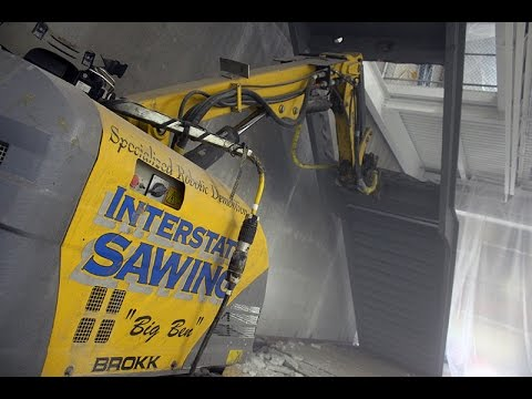 [Video] Interstate Sawing Uses Brokk 400 for Concrete/Steel Staircase Removal