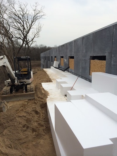The construction team on the project assembled more than 470 cubic yards of ACH Foam Technologies’ Geofoam in just three days, eliminating the need for costly and time consuming earth work. PSG was able to work with the sales and engineering teams are ACH to define the exact number and sizes of pieces of Geofoam, which were delivered to the site pre-cut in the order needed.