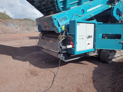 Powerscreen Warrior 1400XE Powered by Premiertrak 600 jaw crusher 57057ce10636c