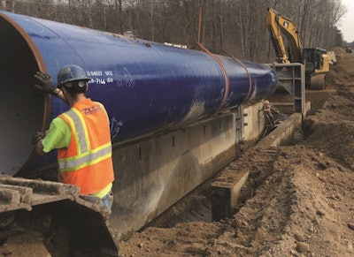Zito Construction is installing 50-ft.-long sections of 60-in.-diameter steel spiral-weld pipe 13 miles along the main transmission line of the KWA pipeline project. The boundaries of the new water supply will encompass over 2,400 sq. miles and over a half million people.