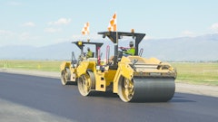 Given that the best time to achieve the greatest density is when the mat is hottest, it makes sense to get as much compaction at the higher temperatures as possible. Scherocman says the best way to do that is to operate two rollers in echelon – side by side – down the mat. This enables the full width of the mat to be compacted while that mat is hottest.